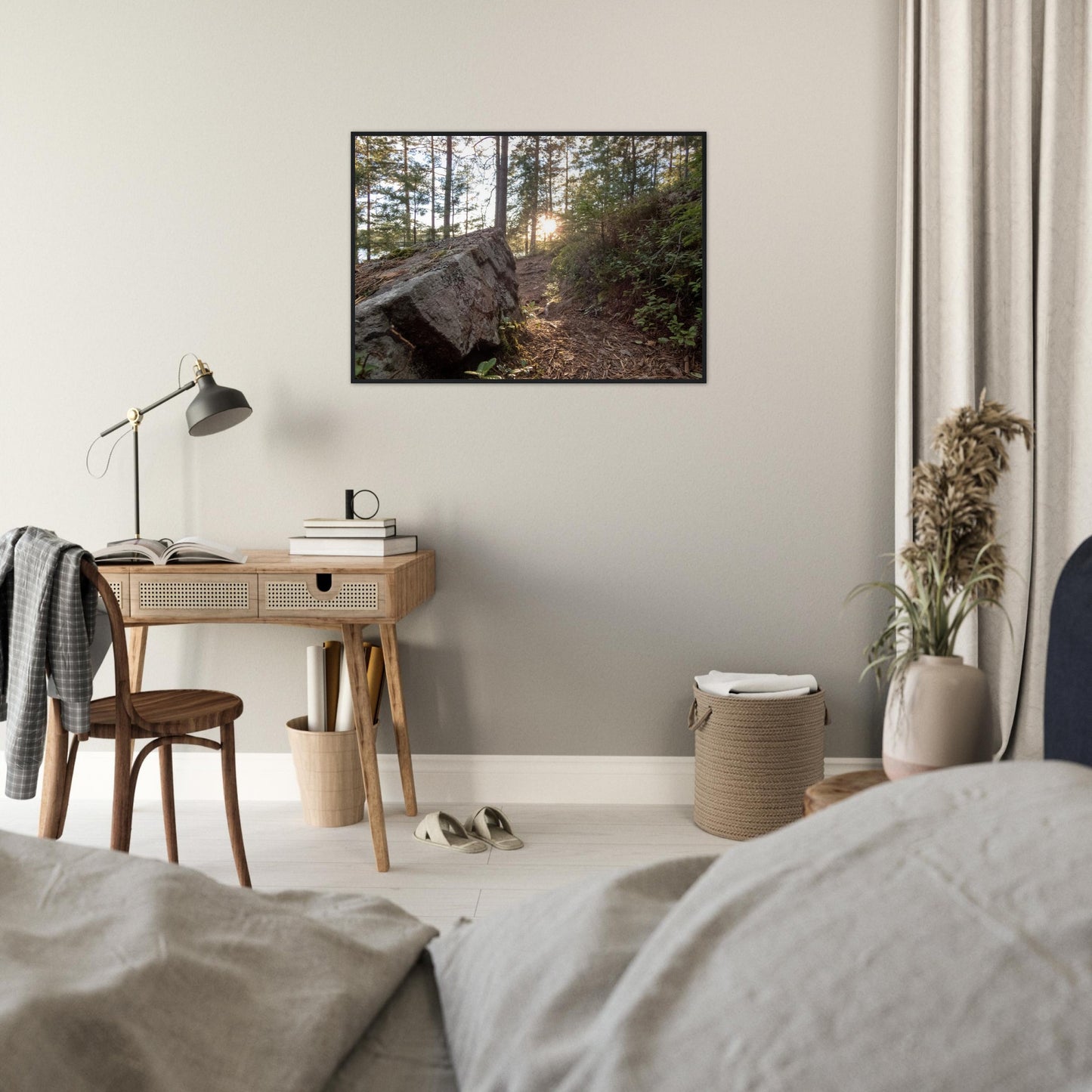 Forest Trail at Dawn - Framed Poster - JDivine 