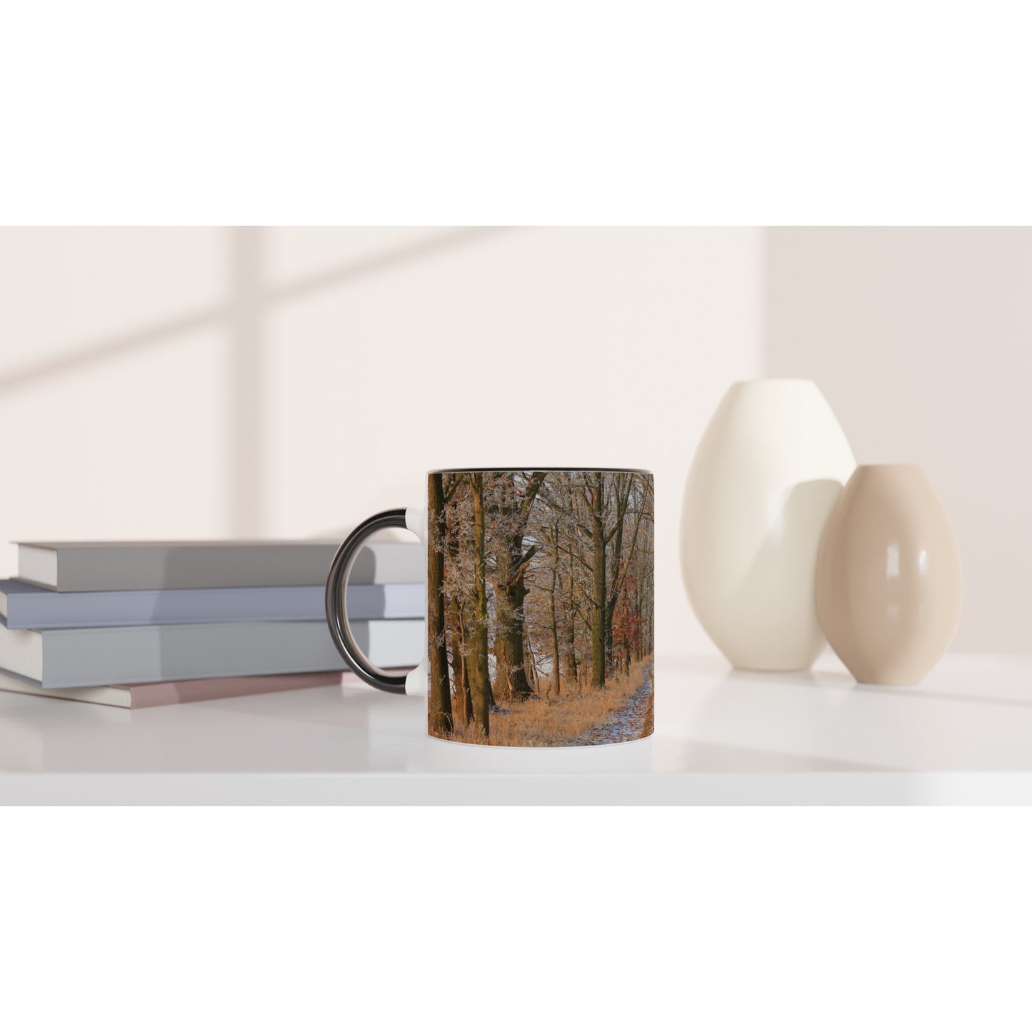 Frosted Woodland Path - Mug - JDivine 