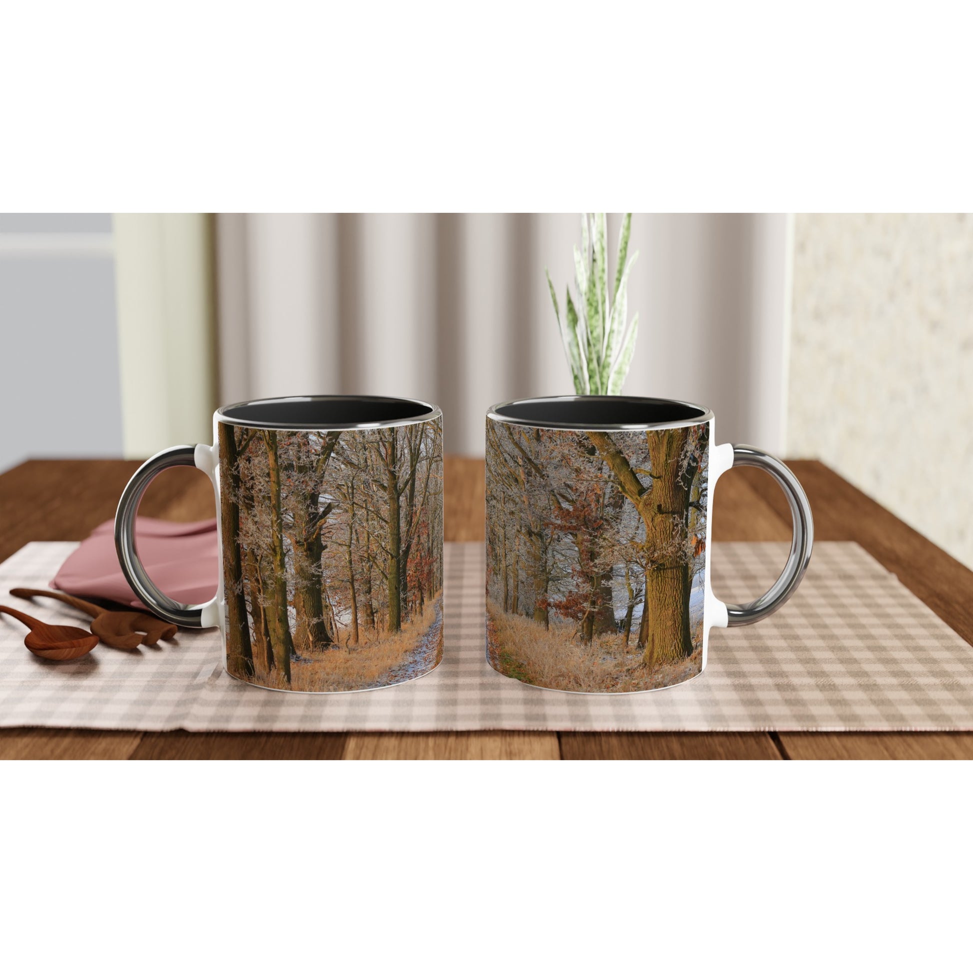 Frosted Woodland Path - Mug - JDivine 